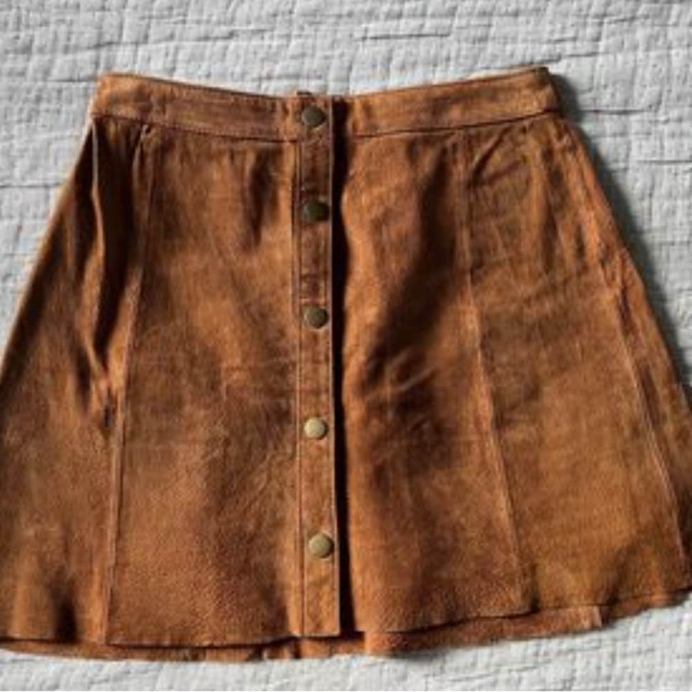 Forever 21 Brown Leather Skirt (size small, unlined)